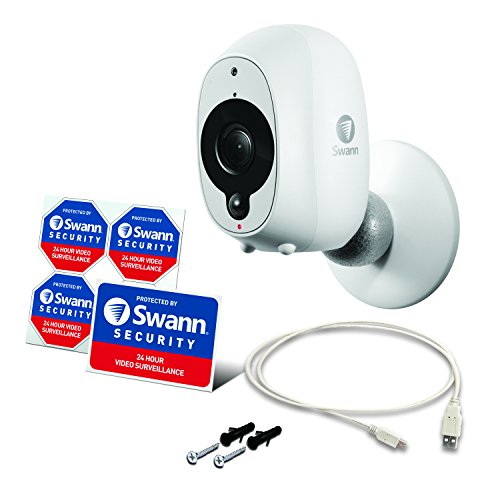 Swann Smart Wireless Indoor/Outdoor HD Security Camera Kit with Night Vision – White